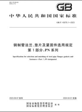 鋼制管法蘭、墊片及緊固件選用規(guī)定 第1部分：PN系列國標/T 43079.1-2023